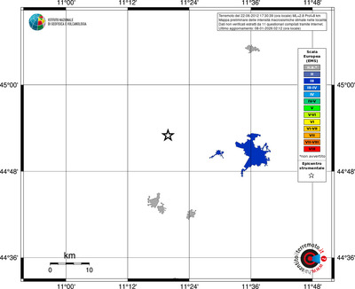 Mappa EMS - territori località