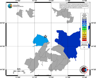 Mappa EMS - territori comuni