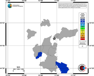 Mappa EMS - territori comuni