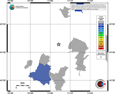 Mappa EMS - territori comuni