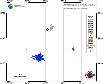 Mappa EMS - territori località