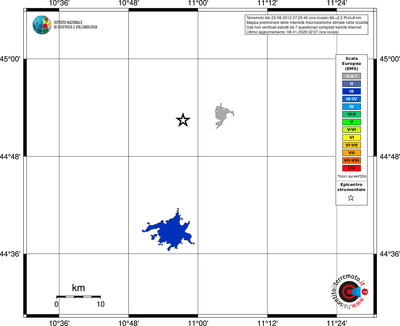 Mappa EMS - territori località