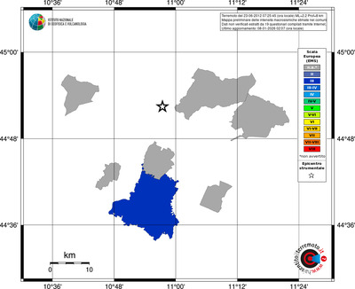 Mappa EMS - territori comuni
