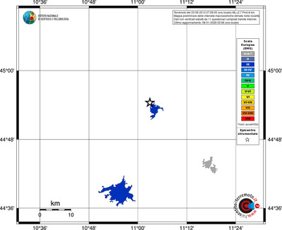 Mappa EMS - territori località