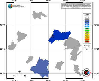 Mappa EMS - territori comuni