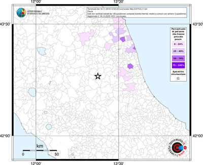 Mappa territorio comunale con almeno 3 questionari