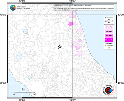 Mappa territorio comunale con almeno 3 questionari