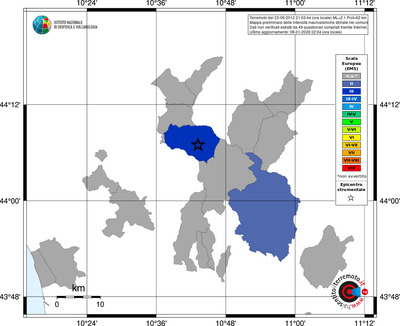 Mappa EMS - territori comuni