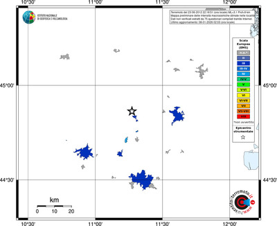Mappa EMS - territori località