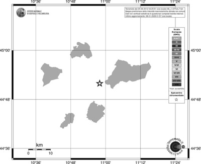 Mappa EMS - territori comuni