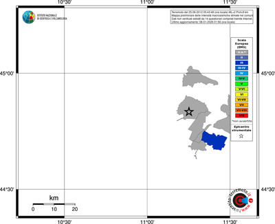 Mappa EMS - territori comuni