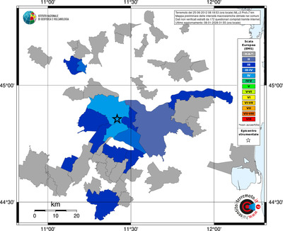 Mappa EMS - territori comuni