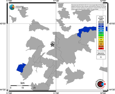 Mappa EMS - territori comuni