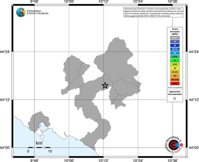 Mappa EMS - territori comuni