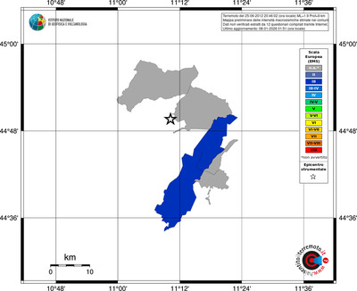 Mappa EMS - territori comuni