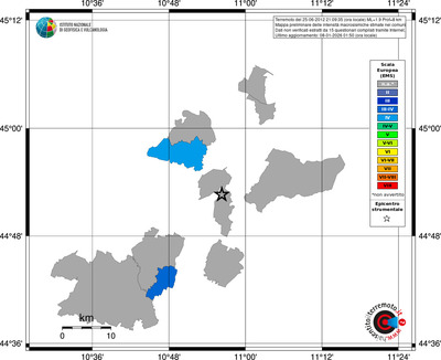 Mappa EMS - territori comuni