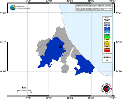 Mappa EMS - territori comuni