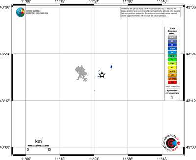 Mappa EMS - territori località