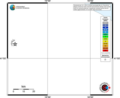 Mappa EMS - territori località