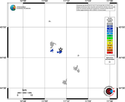 Mappa EMS - territori località
