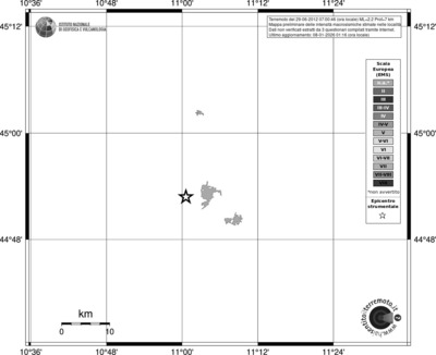 Mappa EMS - territori località