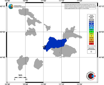 Mappa EMS - territori comuni