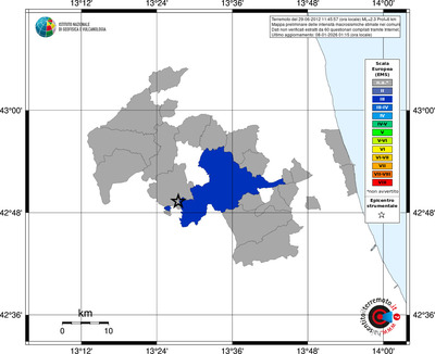 Mappa EMS - territori comuni