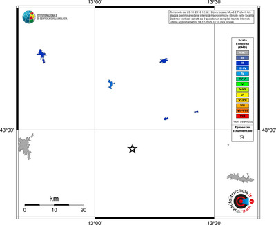Mappa EMS - territori località
