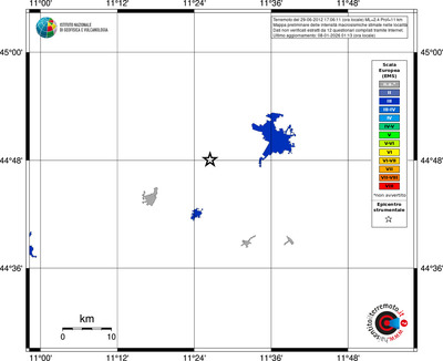 Mappa EMS - territori località
