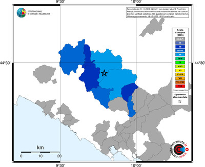 Mappa EMS - territori comuni