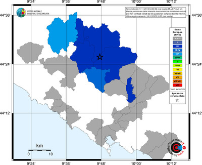 Mappa EMS - territori comuni
