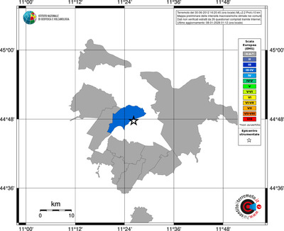 Mappa EMS - territori comuni