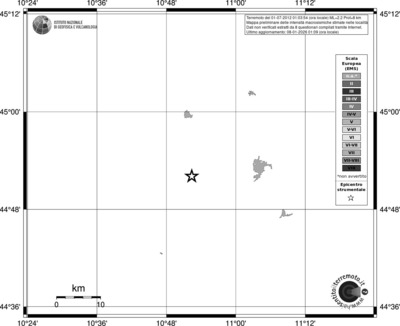 Mappa EMS - territori località