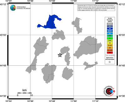 Mappa EMS - territori comuni