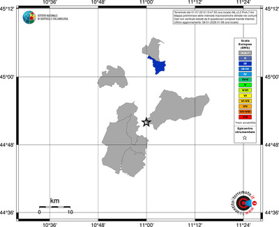 Mappa EMS - territori comuni