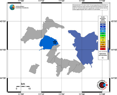 Mappa EMS - territori comuni