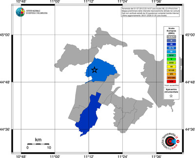 Mappa EMS - territori comuni