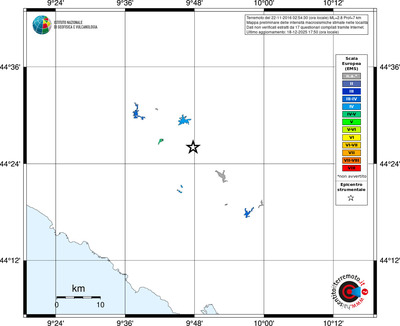 Mappa EMS - territori località