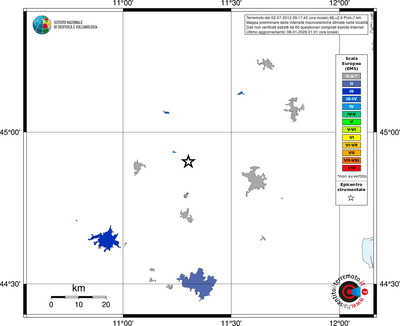 Mappa EMS - territori località