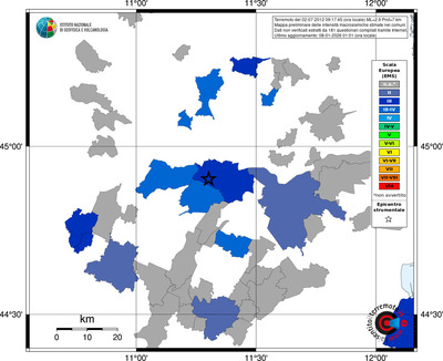 Mappa EMS - territori comuni