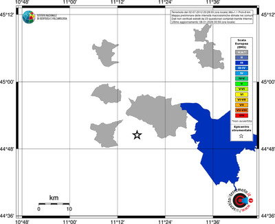 Mappa EMS - territori comuni