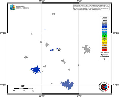 Mappa EMS - territori località