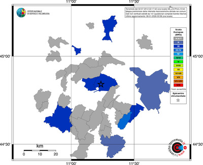 Mappa EMS - territori comuni