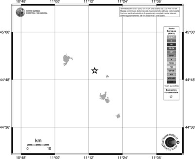 Mappa EMS - territori località