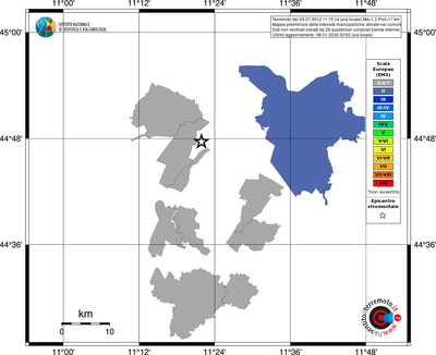 Mappa EMS - territori comuni