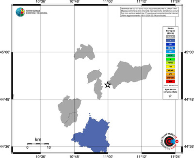 Mappa EMS - territori comuni