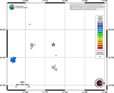 Mappa EMS - territori località