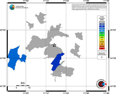 Mappa EMS - territori comuni