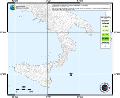 Mappa territorio comunale con almeno 3 questionari