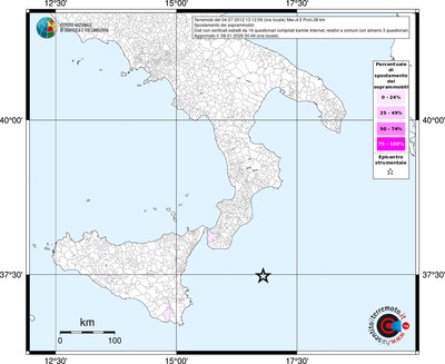 Mappa territorio comunale con almeno 3 questionari